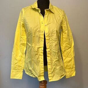 J. Crew Haberdashery Women's Yellow Long Sleeve Button Up Shirt NWT